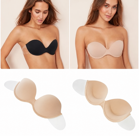 Stick-On Padded Bra – Invisible Strapless Adhesive Bra