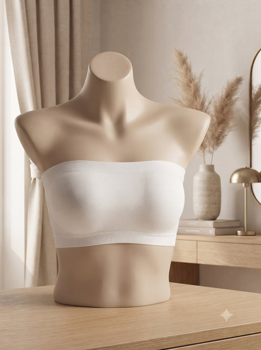 Seamless Strapless Bandeau Bra – Stretchable Wireless Tube Bra